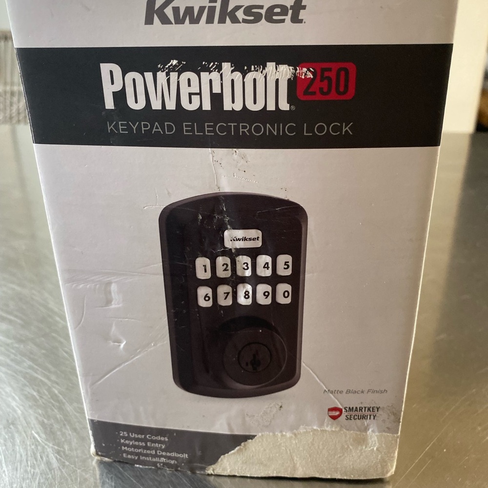 Kwikset Powerbolt 250 Matte Black Finish Electronic Deadbolt Lock 3